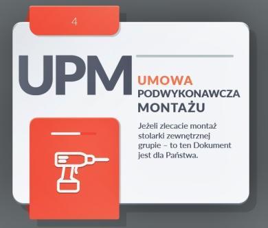 UPM Umowy podwykonawcze montażu