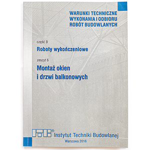 ZESZYT MONTAŻ OKIEN I DRZWI BALKONOWYCH